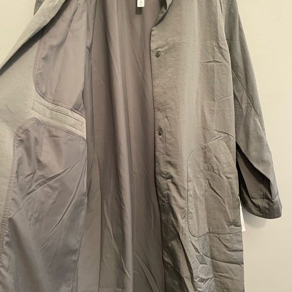 Lululemon Lightweight Collared A-Line Coat 10 Grey Sage Glyde Olive Women Jacket - Picture 6 of 7